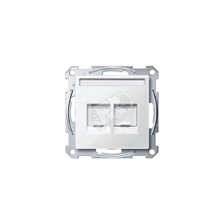 M-Trend Розетка телефон/компьютер RJ11+RJ45 категория 5е UTP в рамку белая