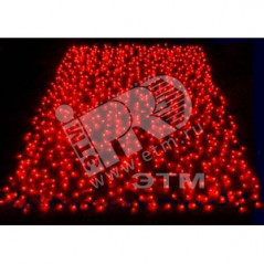 Электрогирлянда Занавес 625LED 2.5х1.5м красная