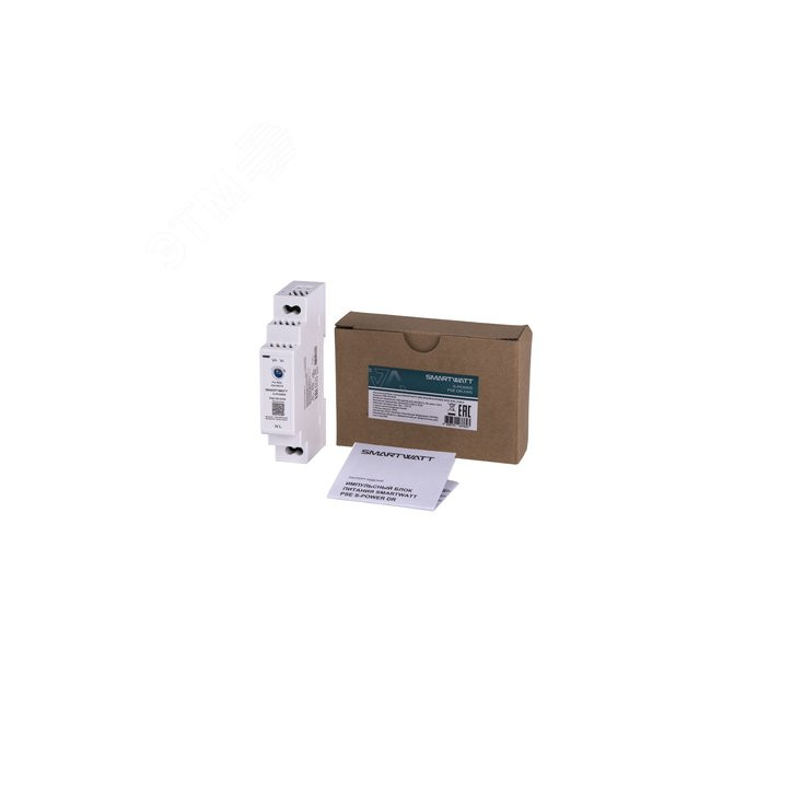 Импульсный блок питания SMARTWATT PSE DR 2415 S-POWER, 24 В, 15 Вт, 0,63 А Импульсный блок питания SMARTWATT PSE DR 2415 S-POWER, 24 В, 15 Вт, 0,63 А