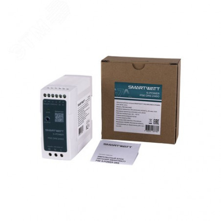 Импульсный блок питания SMARTWATT PSE DRS 2460 S-POWER, 24 В, 60 Вт, 2,5 А