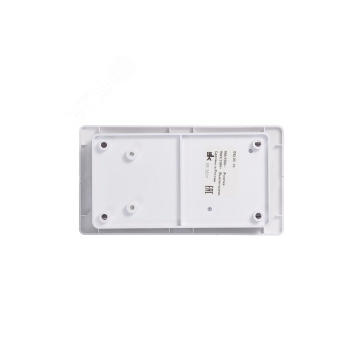 Блок: розетка + выключатель трехклавишный белый