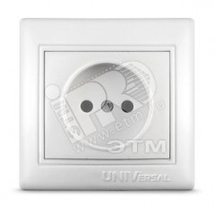 Розетка Севиль без заземления белая