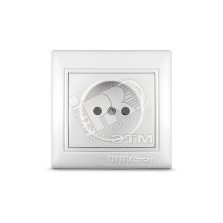 Розетка Севиль без заземления белая