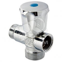 Вентиль-тройник 1/2' х 3/4' х 1/2' для подключения санитарных приборов