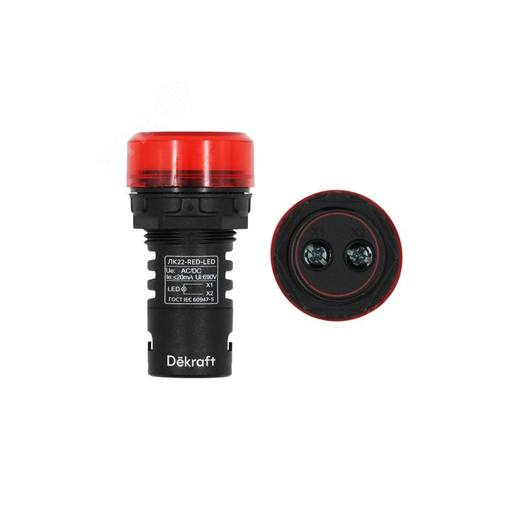 Лампа ADDS 22мм красная LED 24В Лампа ADDS 22мм красная LED 24В