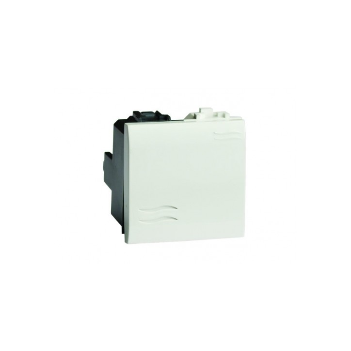 Выключатель одноклавишный, 2 модуля, белый
