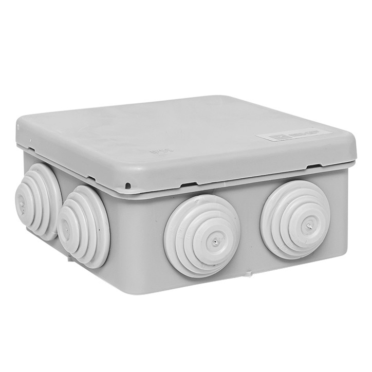 Коробка распределительная КМР-030-031 с крышкой (85х85х40) для прямого монтажа 8 мембр. вводов серая Коробка распределительная КМР-030-031 с крышкой (85х85х40) для прямого монтажа 8 мембр. вводов серая