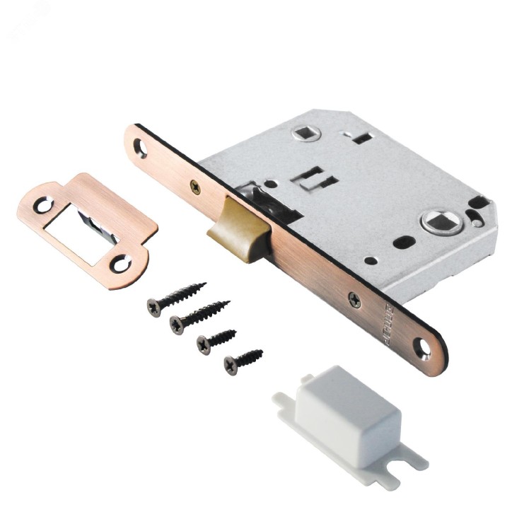 Защелка врезная универсальная без ручек для деревянных межкомнатных дверей, АЛЛЮР АРТ L7050PR AC ста Защелка врезная универсальная без ручек для деревянных межкомнатных дверей, АЛЛЮР АРТ L7050PR AC ста