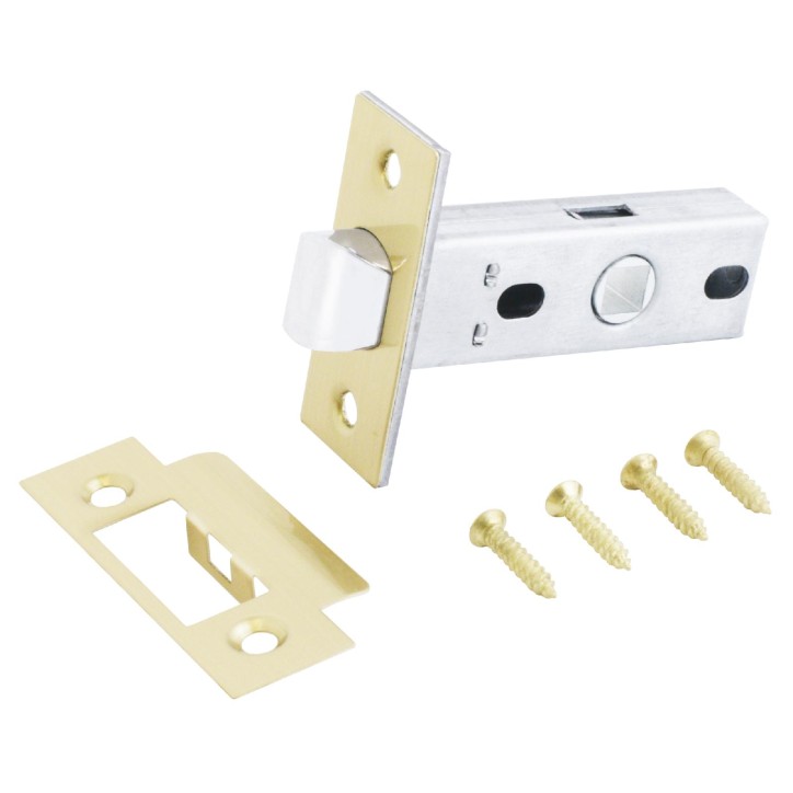Защелка врезная универсальная без ручек для деревянных межкомнатных дверей, АЛЛЮР АРТ L45-8 SB золот Защелка врезная универсальная без ручек для деревянных межкомнатных дверей, АЛЛЮР АРТ L45-8 SB золот