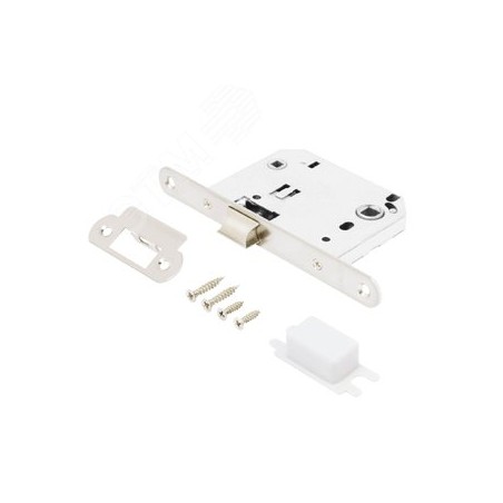 Защелка врезная универсальная без ручек для деревянных межкомнатных дверей, АЛЛЮР АРТ L7050R SN нике