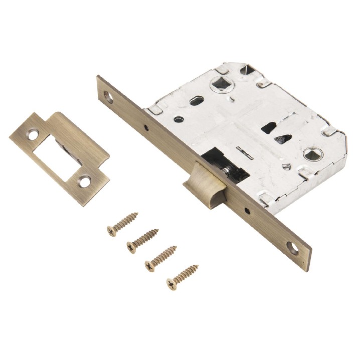 Защелка врезная универсальная без ручек для деревянных межкомнатных дверей, АЛЛЮР АРТ L7050S AB стар Защелка врезная универсальная без ручек для деревянных межкомнатных дверей, АЛЛЮР АРТ L7050S AB стар