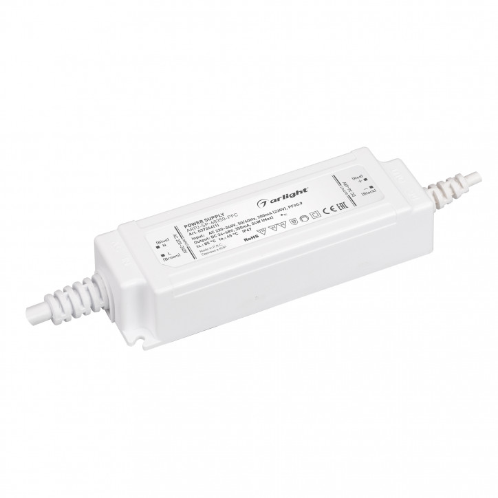Блок питания ARPJ-SP-68350-PFC (24W, 34-68V, 0.35A) (IP67 Пластик, 5 лет) Блок питания ARPJ-SP-68350-PFC (24W, 34-68V, 0.35A) (IP67 Пластик, 5 лет)