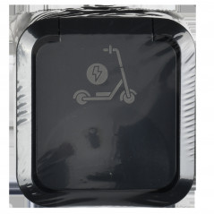 TORS Розетка 1-местная с заземлением защитными шторками и крышкой с иконкой самокат 16А IP55 TS121 графит IEK