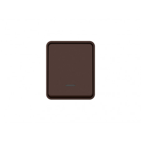 AtlasDesign PROFI IP54 О/У 1-клавишный ВЫКЛЮЧАТЕЛЬ с подсветкой 10 АХ, КОРИЧНЕВЫЙ