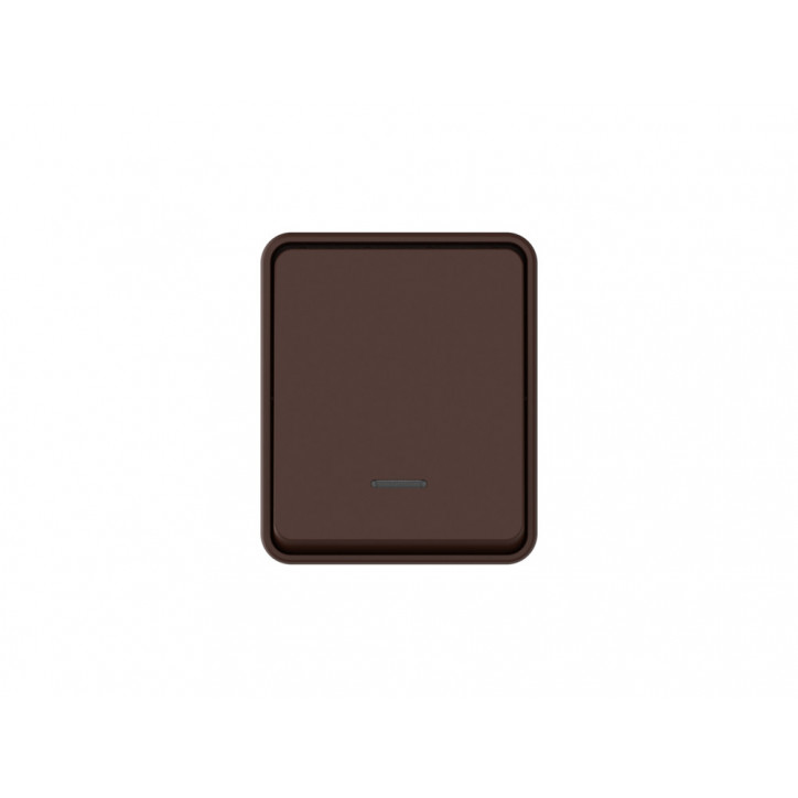 AtlasDesign PROFI IP54 О/У 1-клавишный ВЫКЛЮЧАТЕЛЬ с подсветкой 10 АХ, КОРИЧНЕВЫЙ