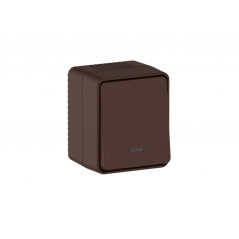 AtlasDesign PROFI IP54 О/У 1-клавишный ВЫКЛЮЧАТЕЛЬ с подсветкой 10 АХ, КОРИЧНЕВЫЙ