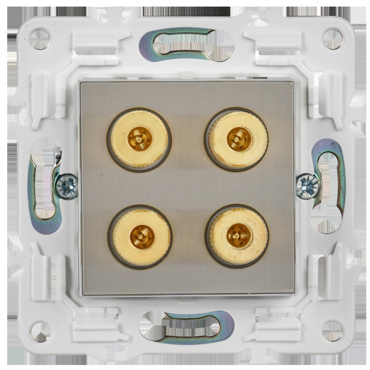 SKANDY Аудиорозетка 4-местная SK-A01N никель IEK SKANDY Аудиорозетка 4-местная SK-A01N никель IEK
