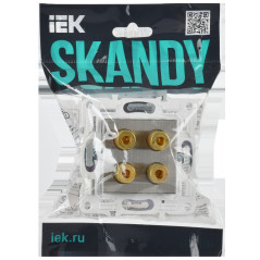 SKANDY Аудиорозетка 4-местная SK-A01N никель IEK