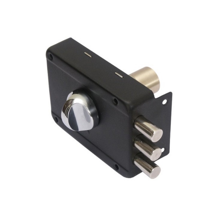 Замок накладной цилиндровый для деревянных дверей, АЛЛЮР ЗН 1-3-3 черный Замок накладной цилиндровый для деревянных дверей, АЛЛЮР ЗН 1-3-3 черный