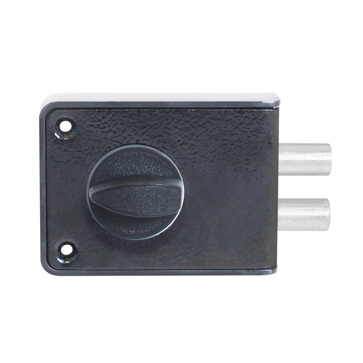 Замок накладной цилиндровый для деревянных дверей, СТАНДАРТ Россия ЗН1-3-1С черный Замок накладной цилиндровый для деревянных дверей, СТАНДАРТ Россия ЗН1-3-1С черный