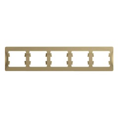 GLOSSA Рамка горизонтальная 5 постов титан