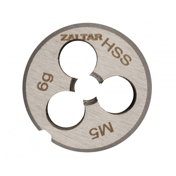 Плашка круглая резьбонарезная HSS, DIN 223 B (DIN EN 22568), M5x0.8, 20x7