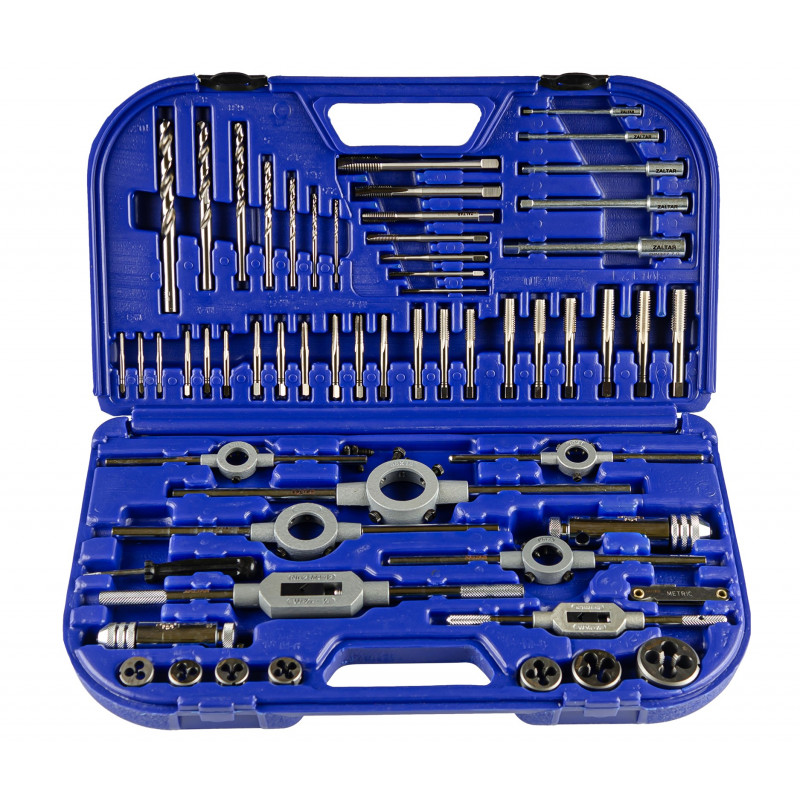 Набор резьбонарезного инструмента KH46S HSS, 58 предметов, M3-M4-M5-M6-M8-M10-M12