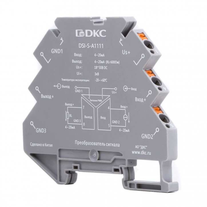 Преобразователь сигнала DSI, 6,2 мм 1 вход 4…20 мА, 1 выход 4…20 мА