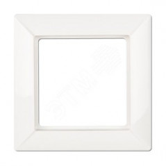 Рамка 1-местная для вертикальной и горизонтальной установки. Серия- Eco Profi. Материал- термопласт. Цвет- белый