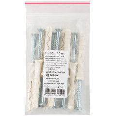 Дюбель-гвоздь LYT UK KP 8х60 с потайной манжетой нейлон (10шт)