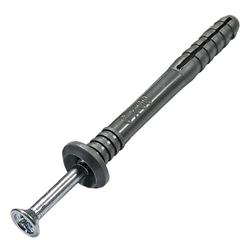 Дюбель-гвоздь 6х60 грибовидный бортик полипропилен