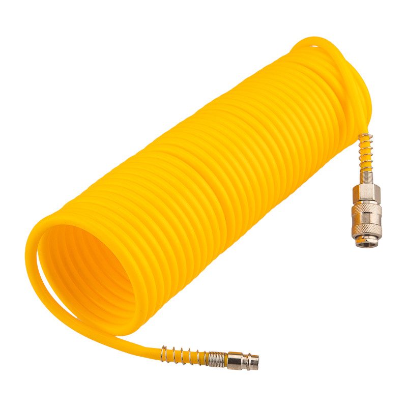 Шланг спиральный воздушный, 10м, с быстросъемным соединением