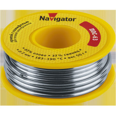 Припой NEM-Pos05-63K-2-K50 (ПОС-63, катушка, 2 мм, 50 гр) Navigator