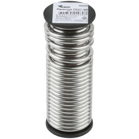 Припой ПОС 40 с канифолью, проволока диаметр 1 мм, на катушке, 50 гр.