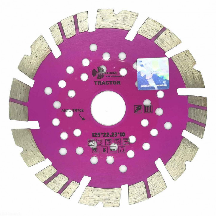 Диск алмазный отрезной 125х22,23х12 серия Tractor