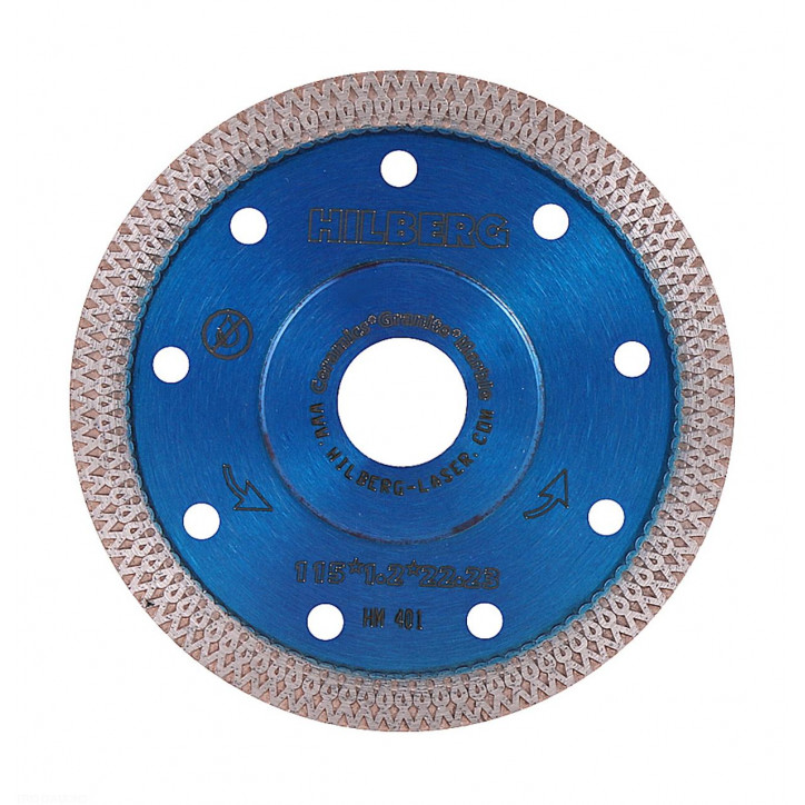 Диск алмазный отрезной 115х22,23 Hilberg Турбо ультратонкий х-тип