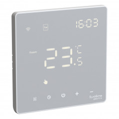 ARTGALLERY ТЕРМОСТАТ программируемый с Wi-Fi для электрического теплого пола, 16 А, моноблочный, БЕЛЫЙ