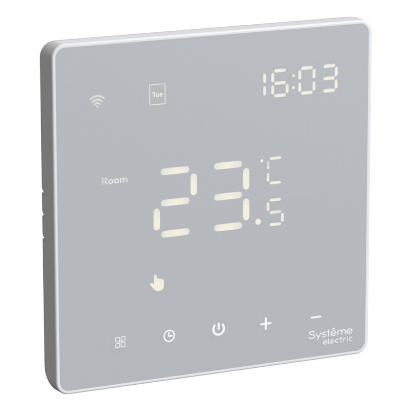 ARTGALLERY ТЕРМОСТАТ программируемый с Wi-Fi для электрического теплого пола, 16 А, моноблочный, БЕЛЫЙ