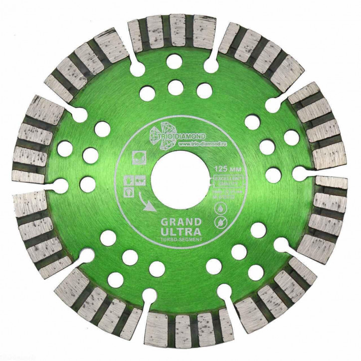 Диск алмазный отрезной 125х22,23х12 Сегмент Турбо серия Grand hot press Диск алмазный отрезной 125х22,23х12 Сегмент Турбо серия Grand hot press