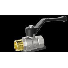 Кран шаровой латунный 47.40.В-Н.Р Ду 40 Ру 25 рычаг