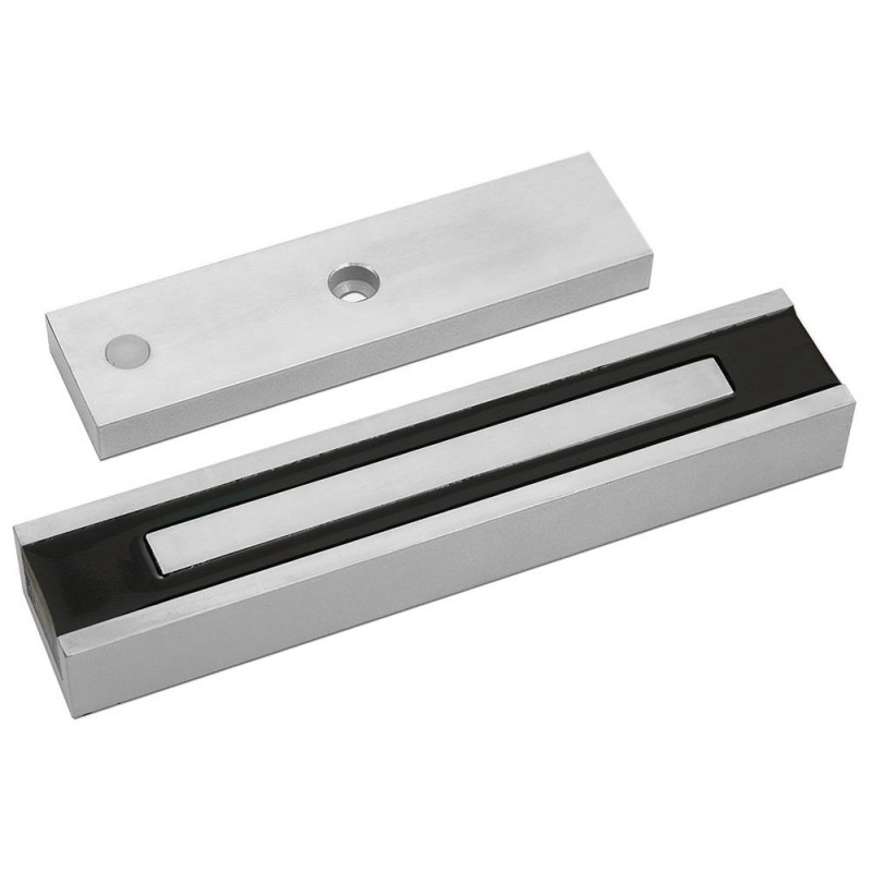 Замок электромагнитный ALM-350FB-12/24V, усилие удержания якоря 350 кгс, серый