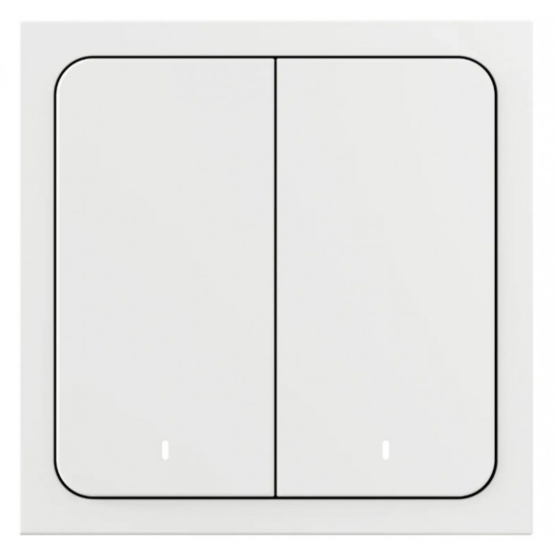 Выключатель умный беспроводной двухклавишный белый Яндекс, YNDX-00535