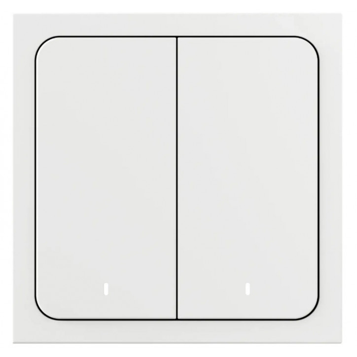 Выключатель умный беспроводной двухклавишный белый Яндекс, YNDX-00535