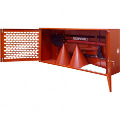 Щит пожарный закрытый ПРЕСТИЖ комплект (полотнище 2х1,5м., вес 0,8 кг., лом, багор, топор, лопата, 2ведра)