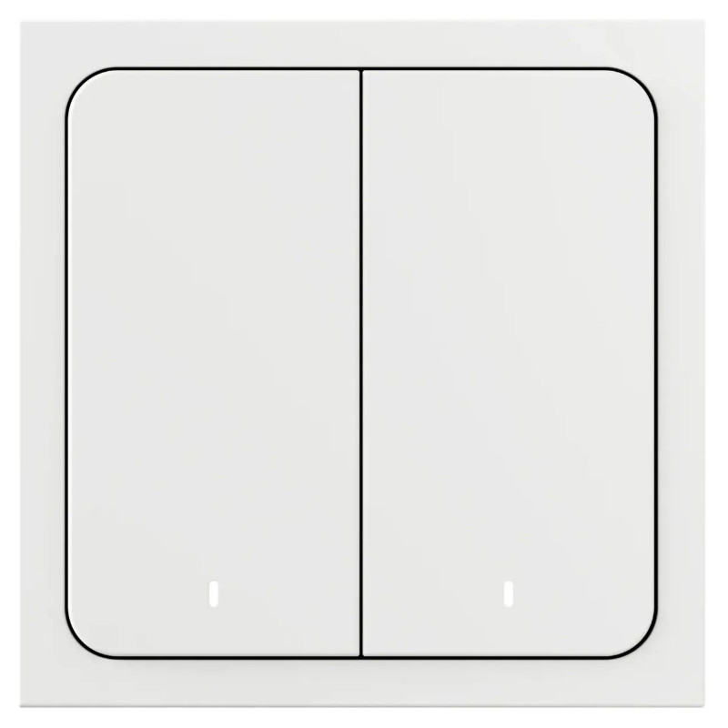 Выключатель умный проводной двухклавишный белый Яндекс, YNDX-00532