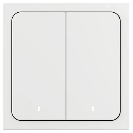 Выключатель умный проводной двухклавишный белый Яндекс, YNDX-00532