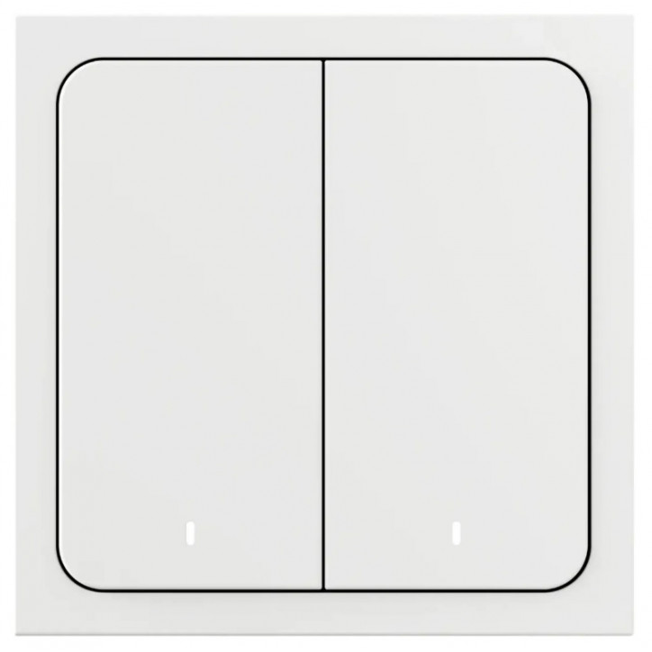 Выключатель умный проводной двухклавишный белый Яндекс, YNDX-00532