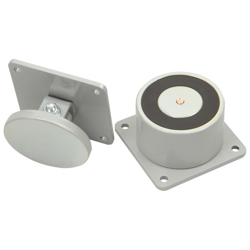 Замок электромагнитный AL-50FC-12V, усилие удержания якоря 50 кгс, противопожарный, серый