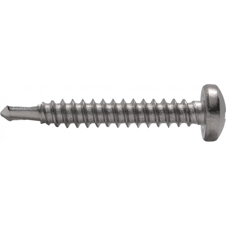 Саморез с полукруглой головкой с буром DIN 7504М 3,5x19 A2