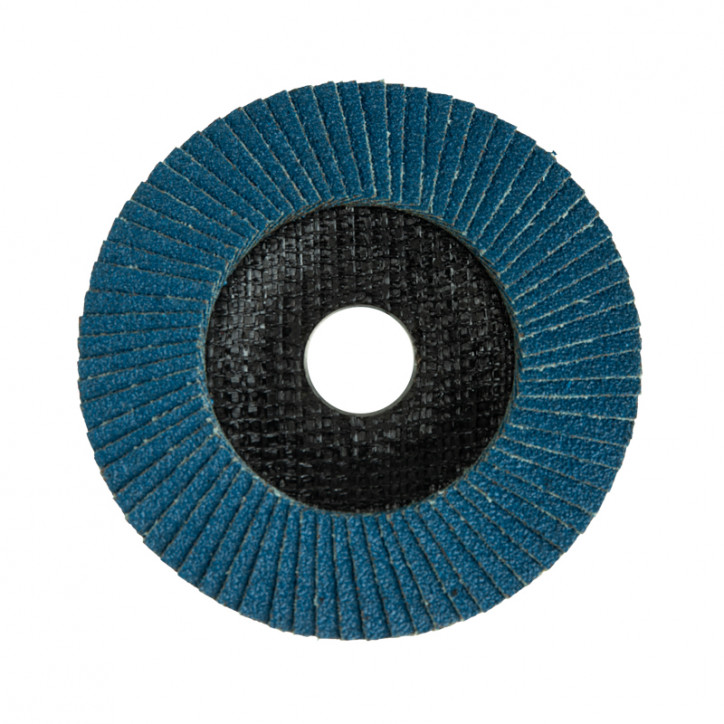 Круг лепестковый торцевой, циркониевый, P80, 125х22,2мм INOX Круг лепестковый торцевой, циркониевый, P80, 125х22,2мм INOX